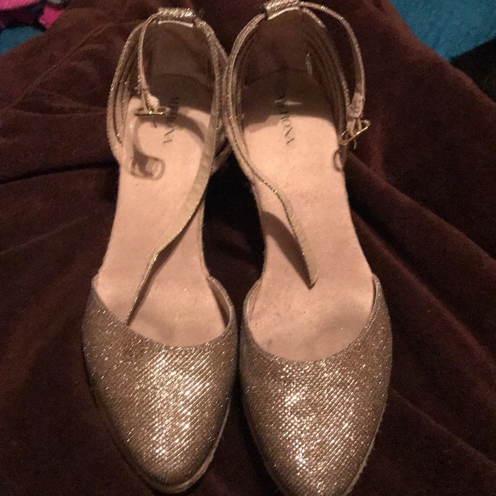 Gold espadrilles